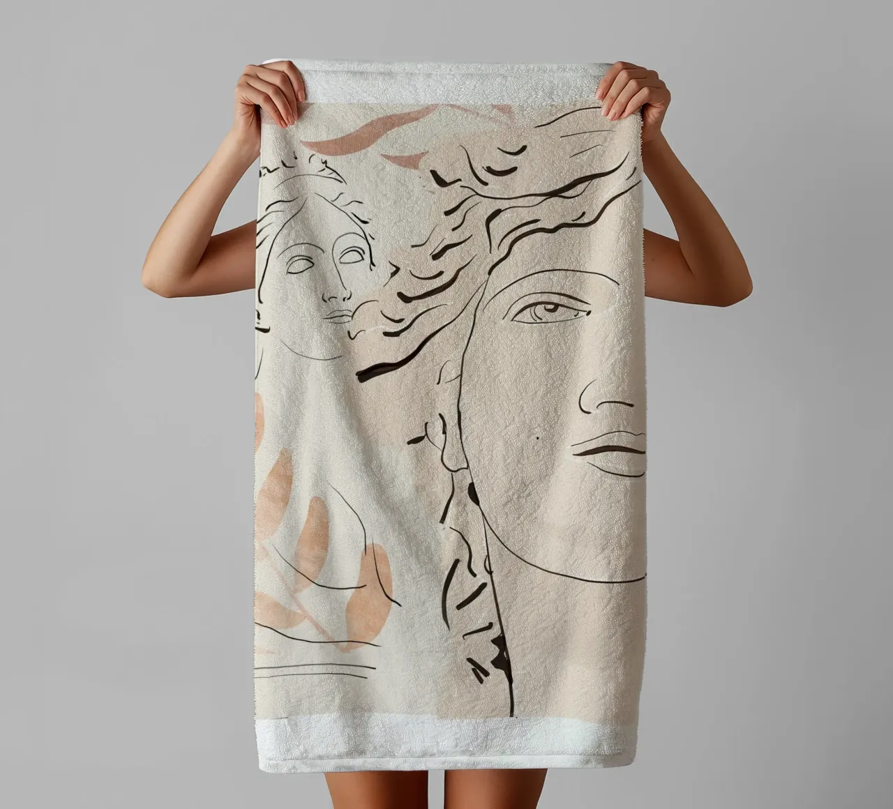 Abstract Bust 3 towel by LeaDArt
