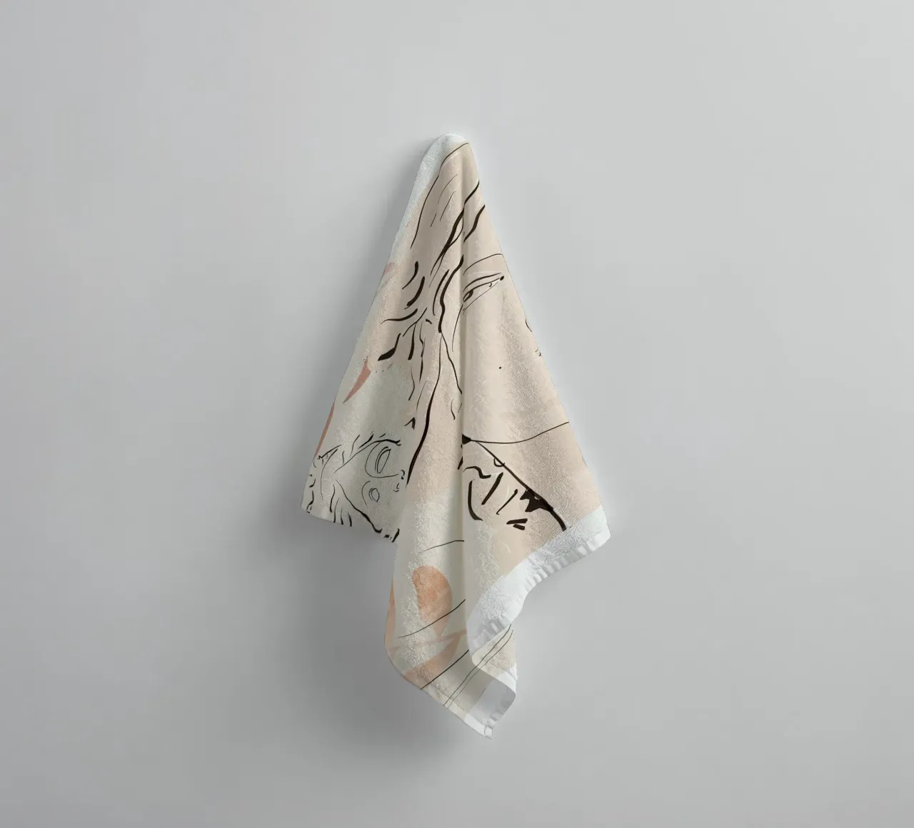Abstract Bust 3 towel by LeaDArt