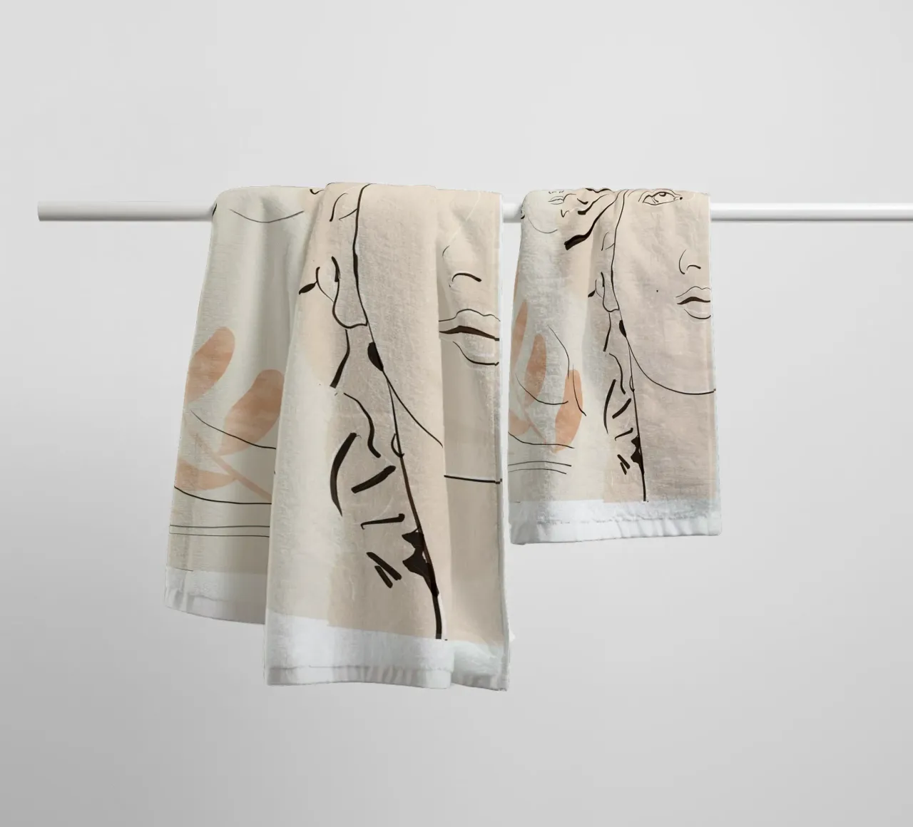 Abstract Bust 3 towel by LeaDArt