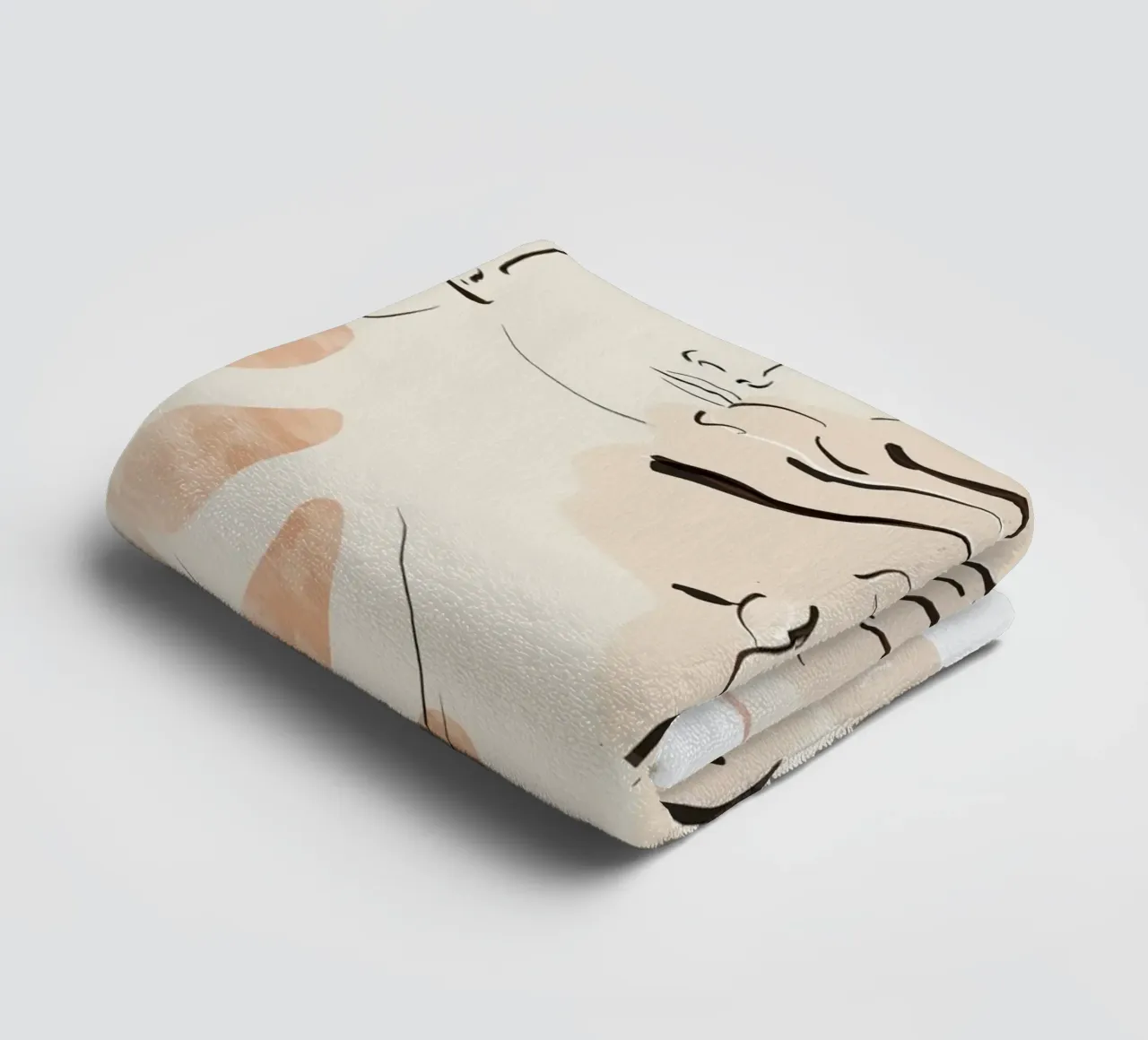 Abstract Bust 3 towel by LeaDArt