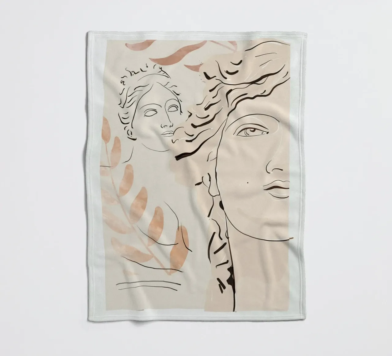 Busto astratto 3 coperta in pile da LeaDArt
