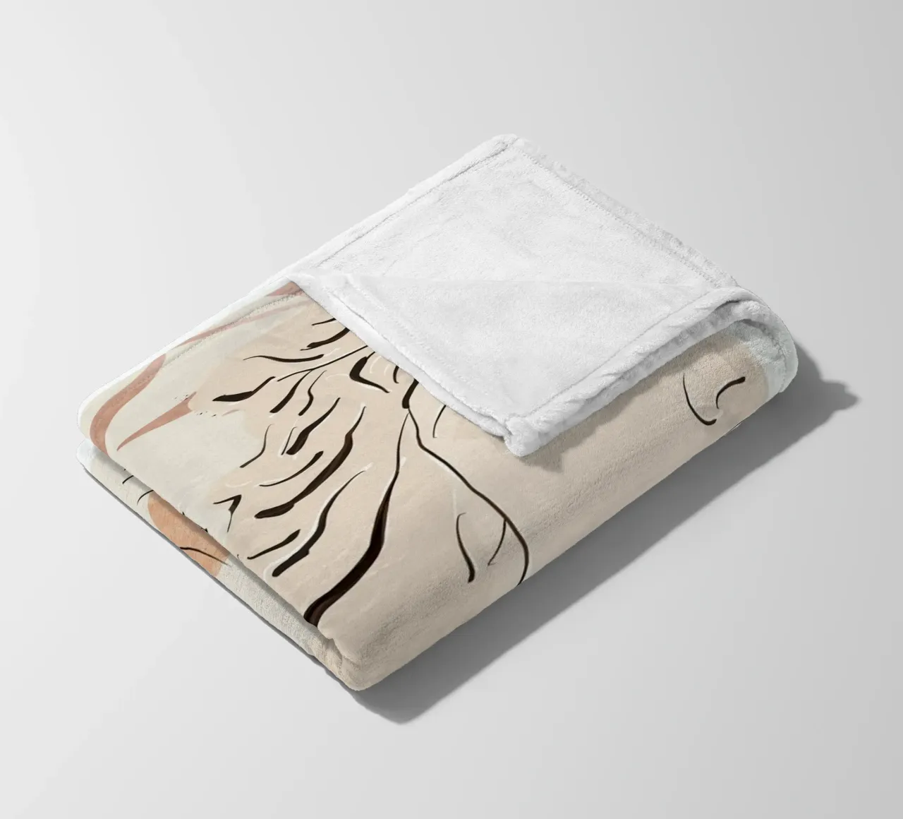 Busto astratto 3 coperta in pile da LeaDArt