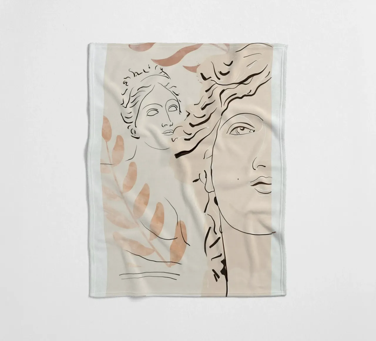 Busto astratto 3 coperta in pile da LeaDArt