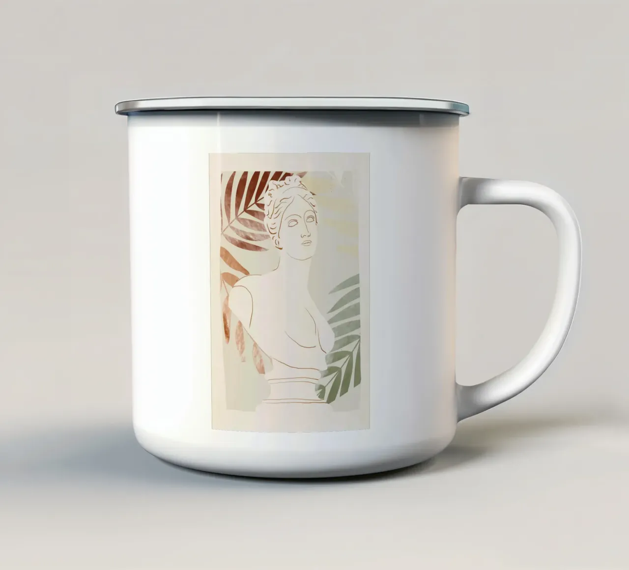 Busto astratto 4 tazza in smalto da LeaDArt