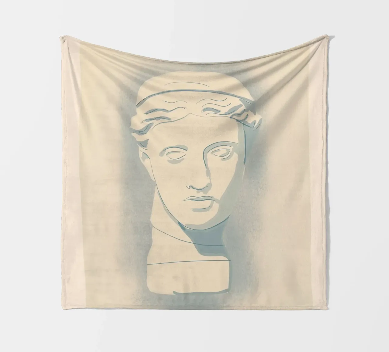 Minimalist Bust 9 fleece blanket by LeaDArt