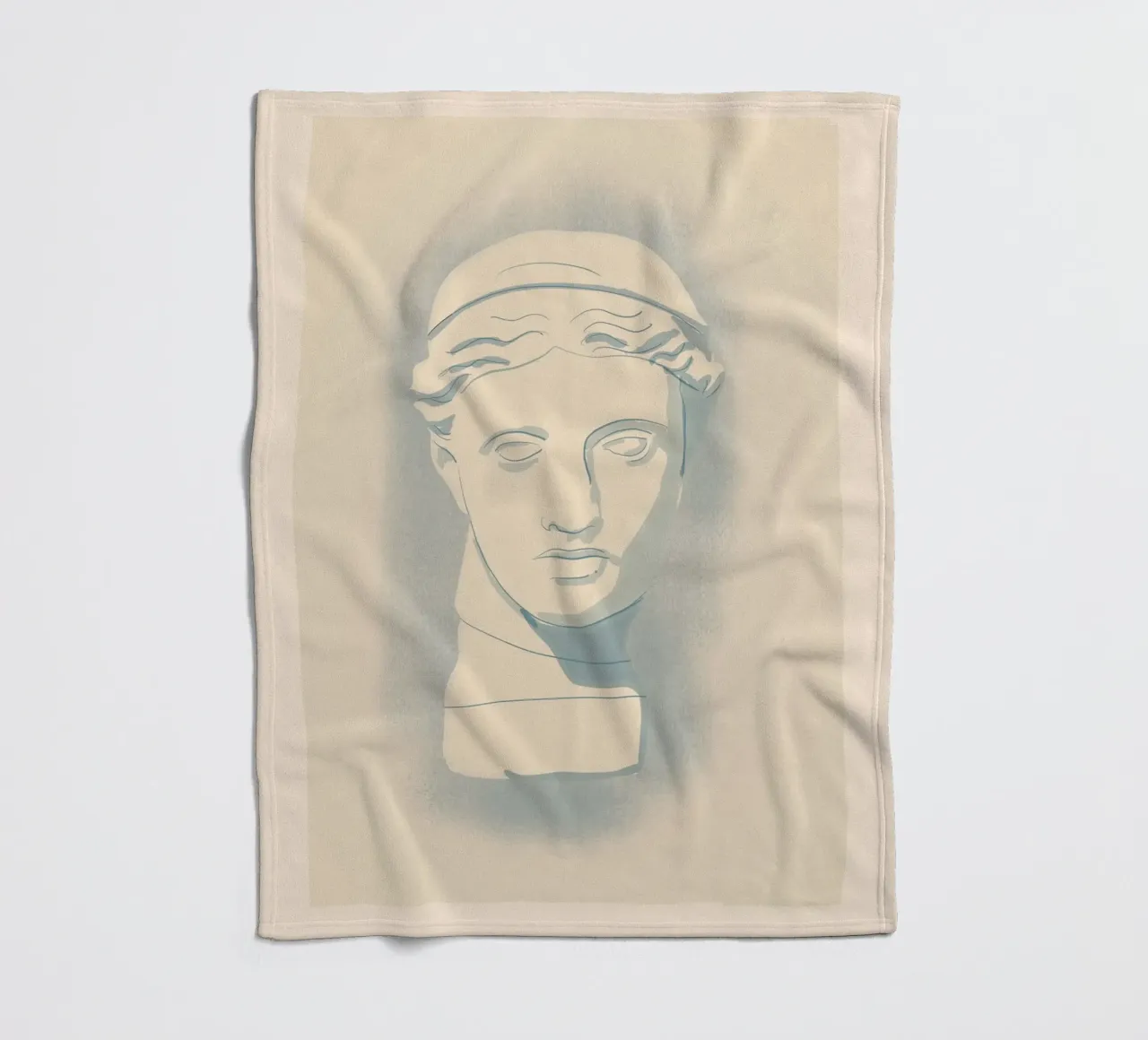 Minimalist Bust 9 fleece blanket by LeaDArt