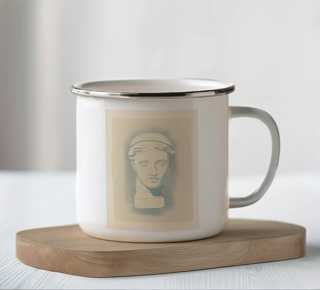Busto minimalista 9 tazza in smalto da LeaDArt