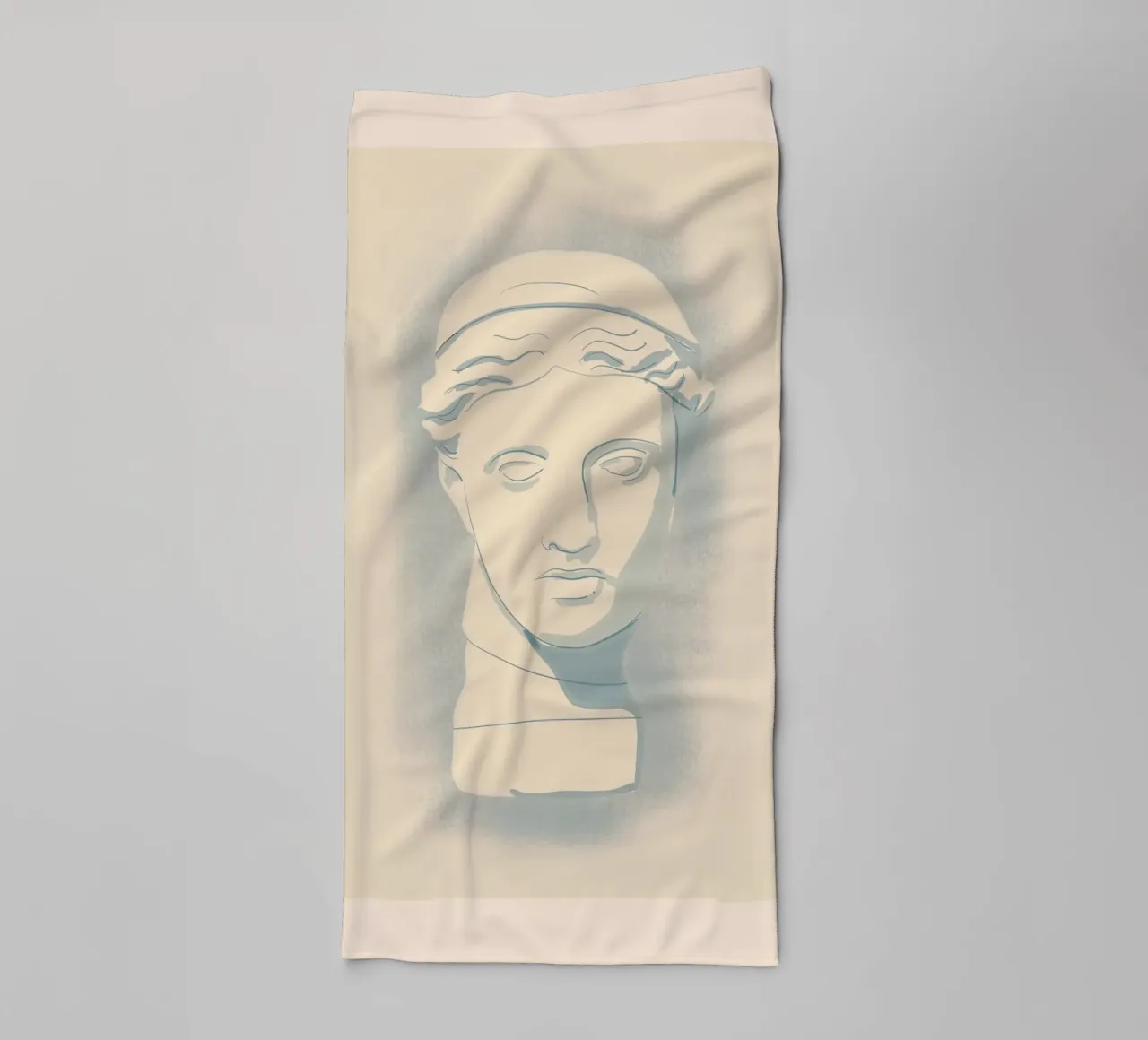 Minimalist Bust 9 towel by LeaDArt
