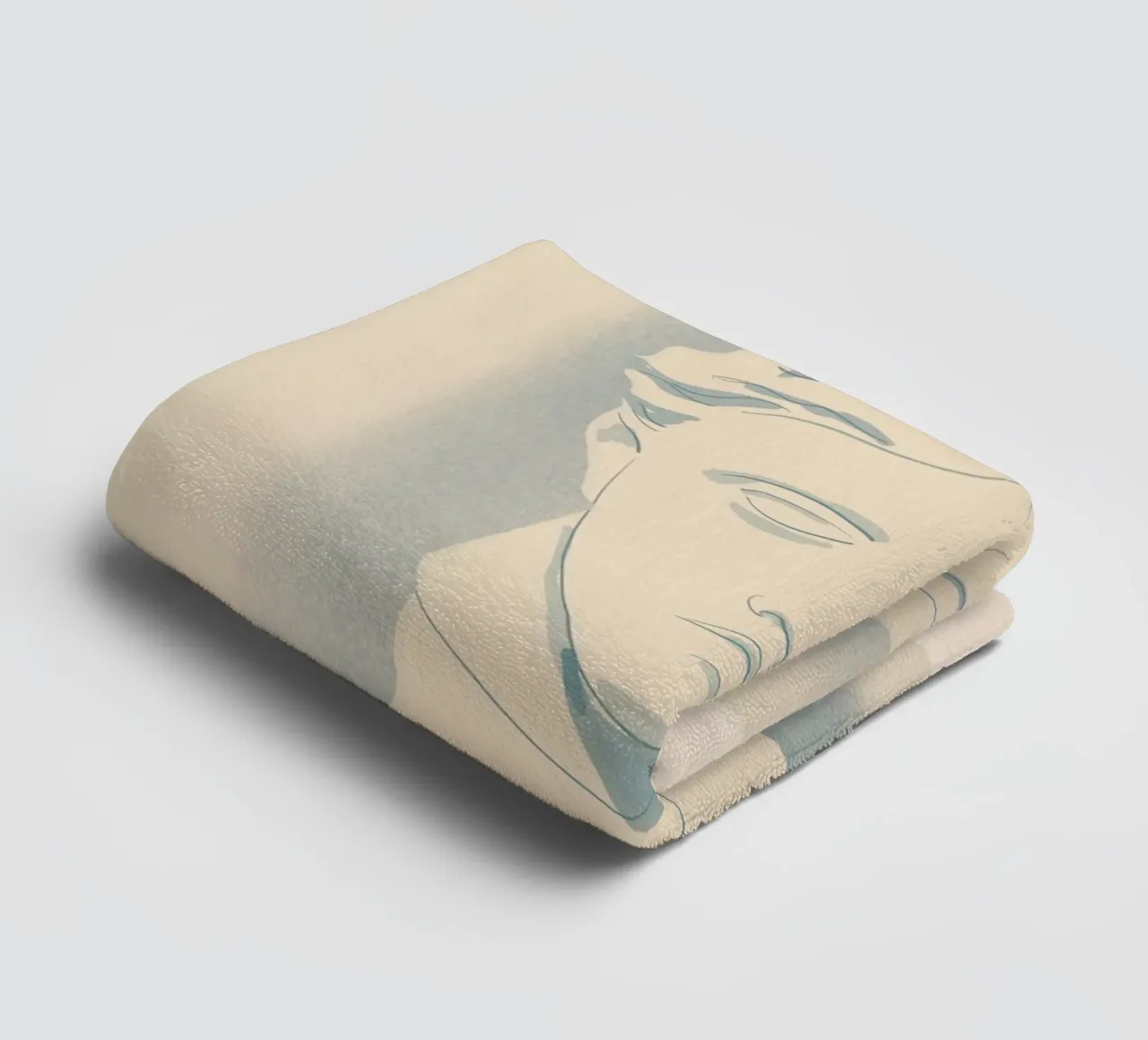 Minimalist Bust 9 towel by LeaDArt