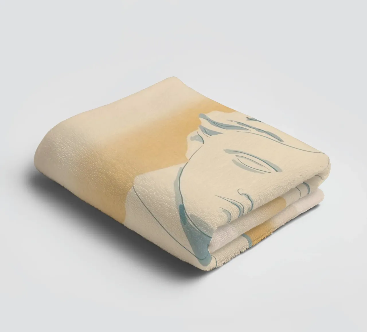 Minimalist Bust 10 towel by LeaDArt