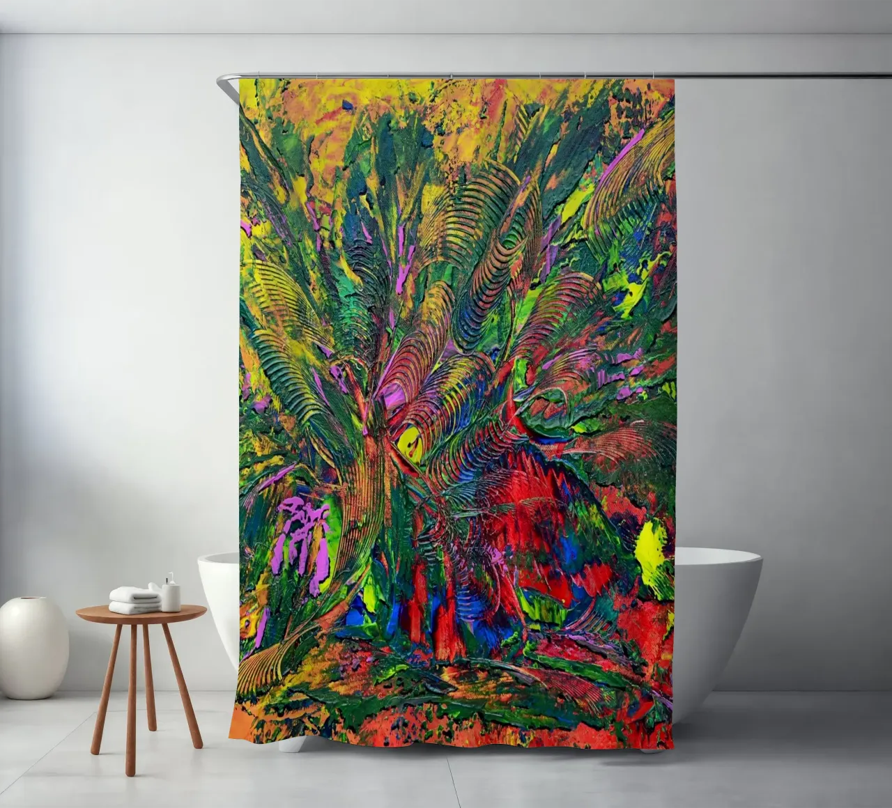 AUTUMN SET tenda da doccia da Thierry Vobmann Abstract painting