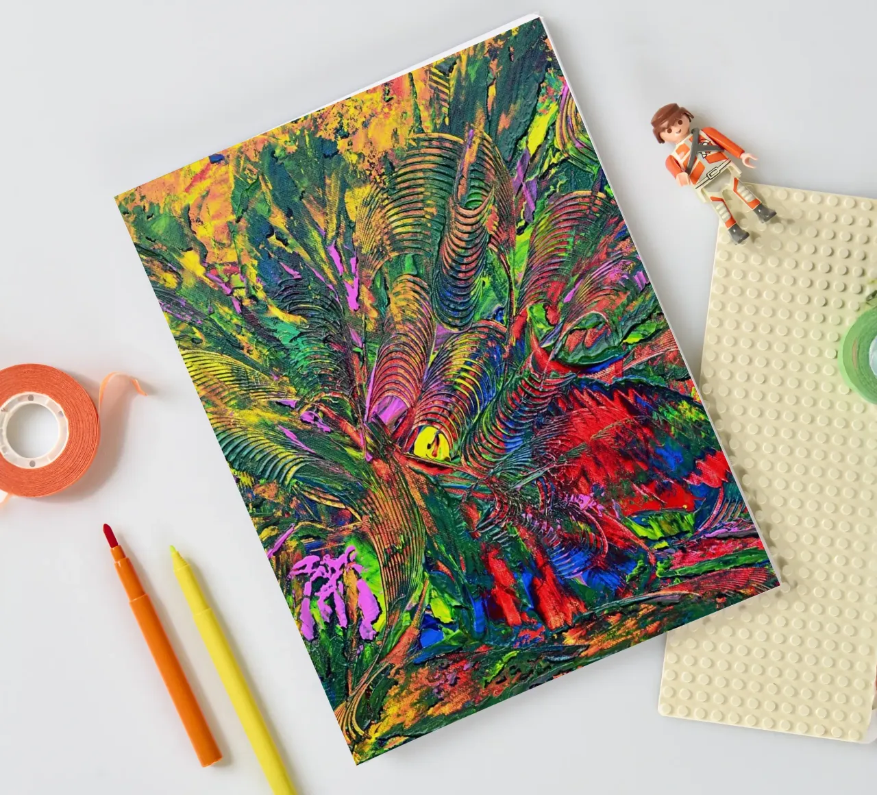 AUTUMN SET notebook by Thierry Vobmann Abstract painting