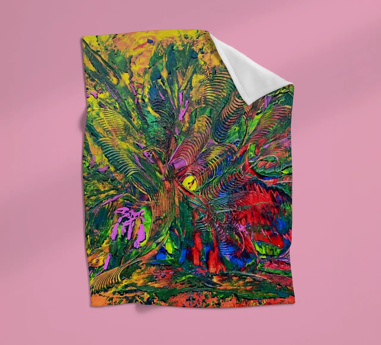AUTUMN SET coperta in pile da Thierry Vobmann Abstract painting