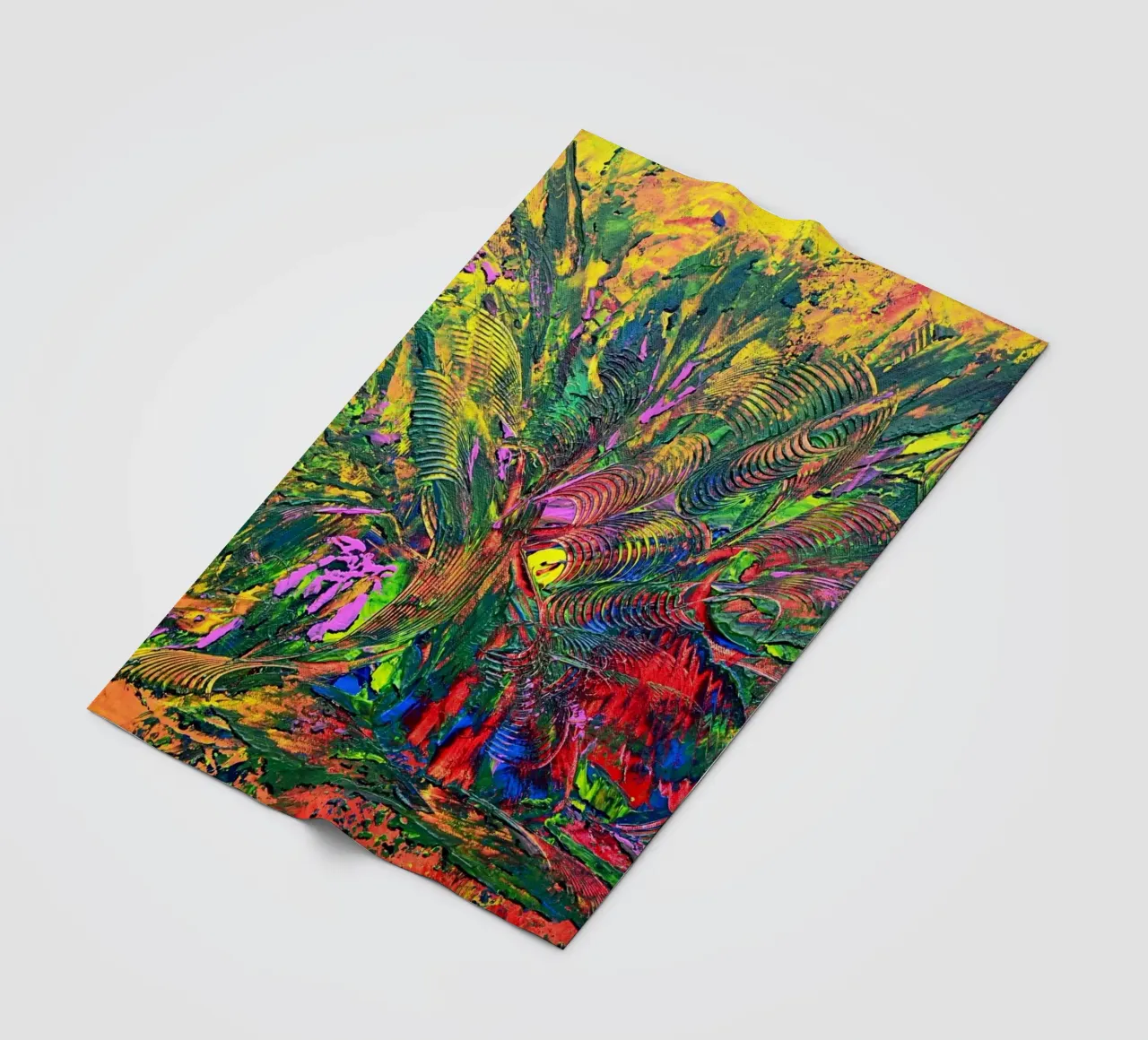 AUTUMN SET coperta in pile da Thierry Vobmann Abstract painting