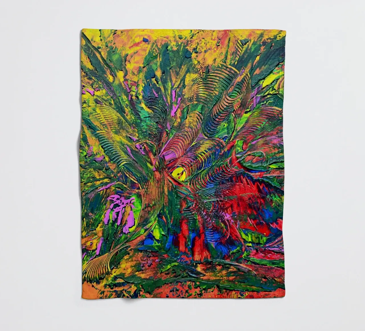 AUTUMN SET coperta in pile da Thierry Vobmann Abstract painting
