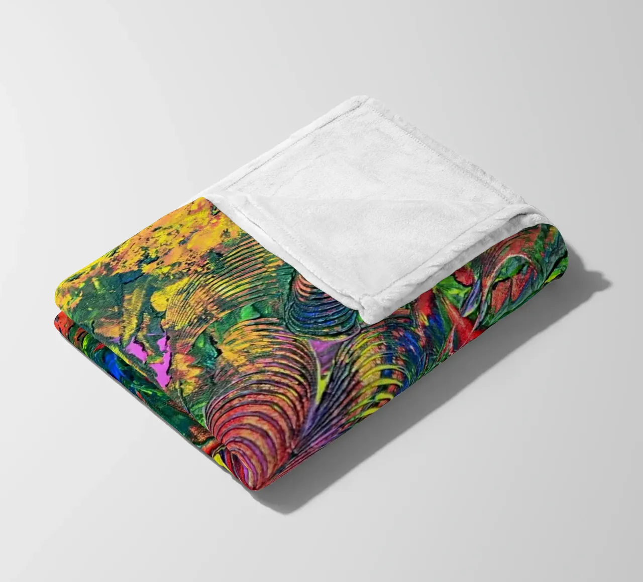 AUTUMN SET coperta in pile da Thierry Vobmann Abstract painting
