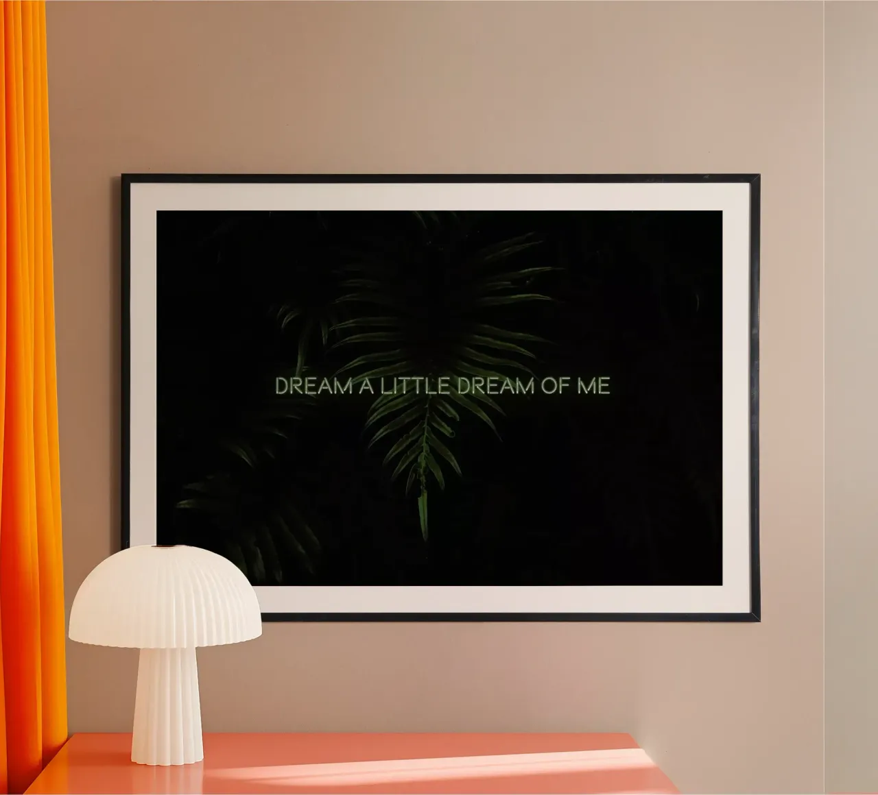 Dream a little dream poster con telaio in legno da Oh Darling