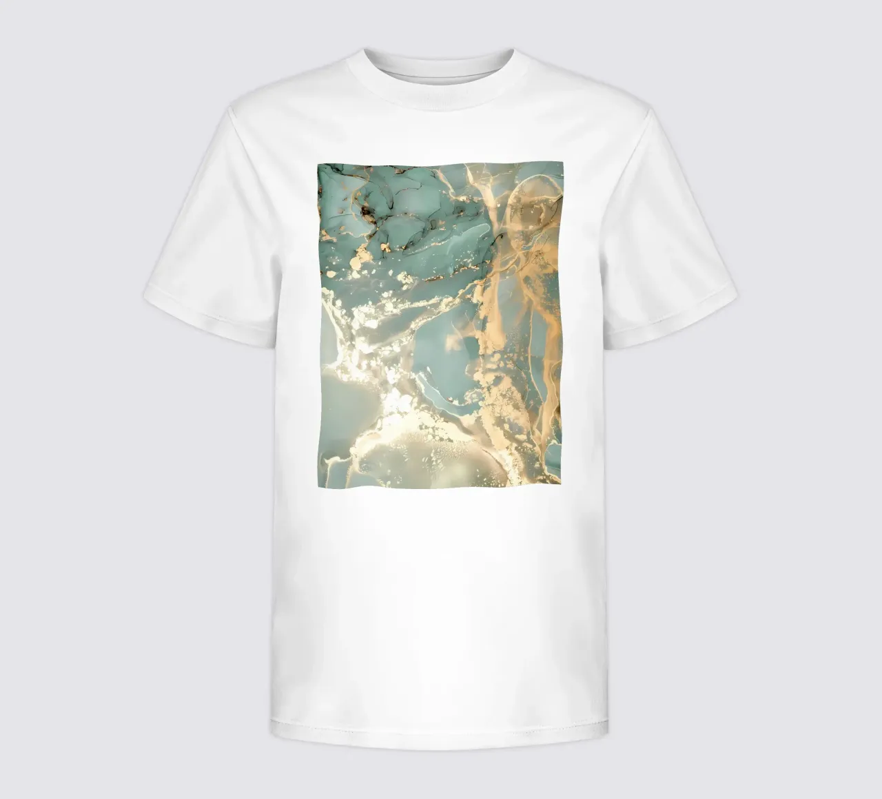 Abstract Green Marble No1 kids t-shirt by mitaco