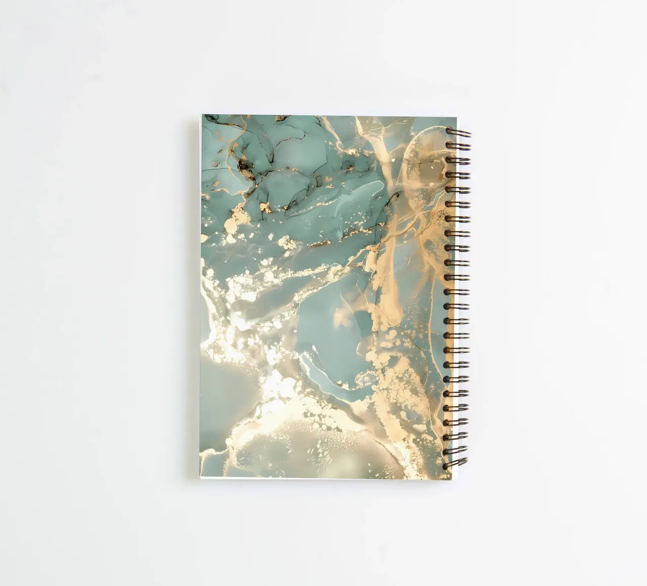 Abstract Green Marble No1 spiral notebook by mitaco