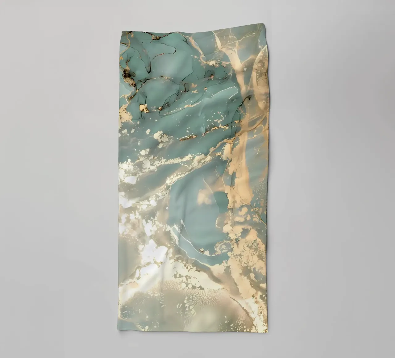 Abstract Green Marble No1 towel by mitaco