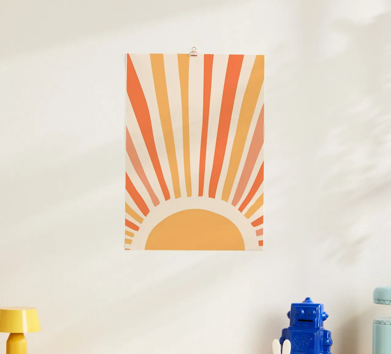 Sole colorato poster con telaio in plastica da Manhmai