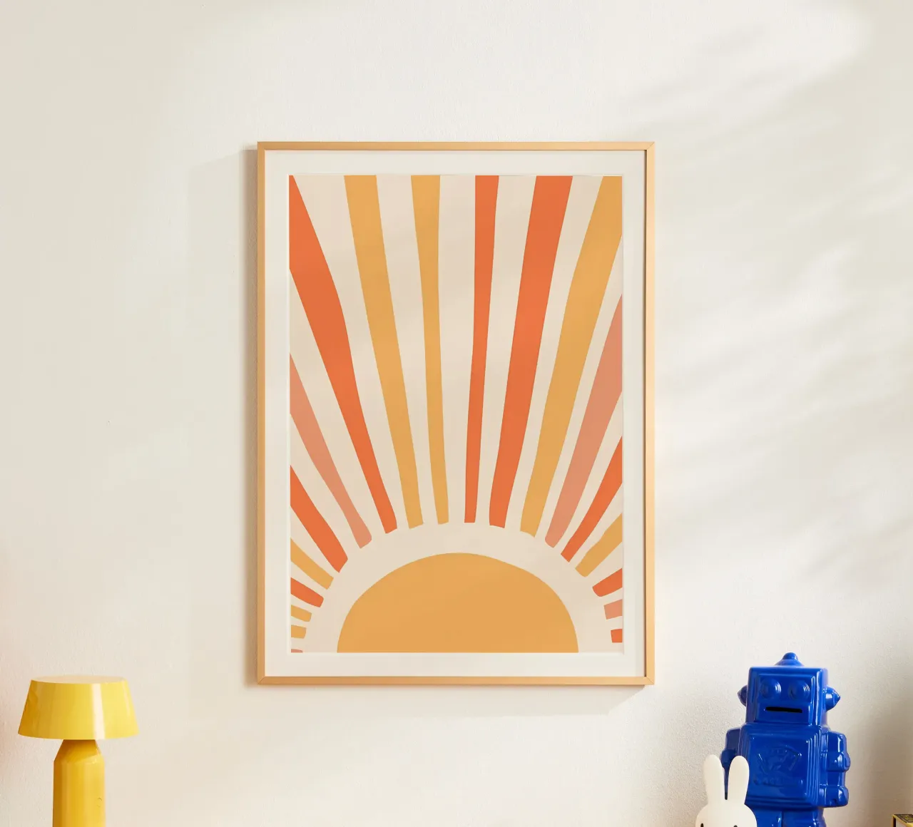 Sole colorato poster con telaio in plastica da Manhmai