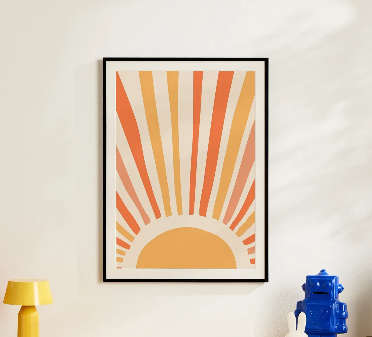 Sole colorato poster con telaio in plastica da Manhmai