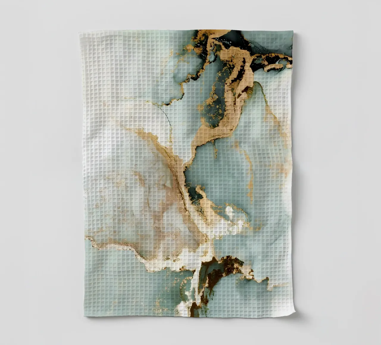 Marbre vert abstrait No2 torchon de mitaco