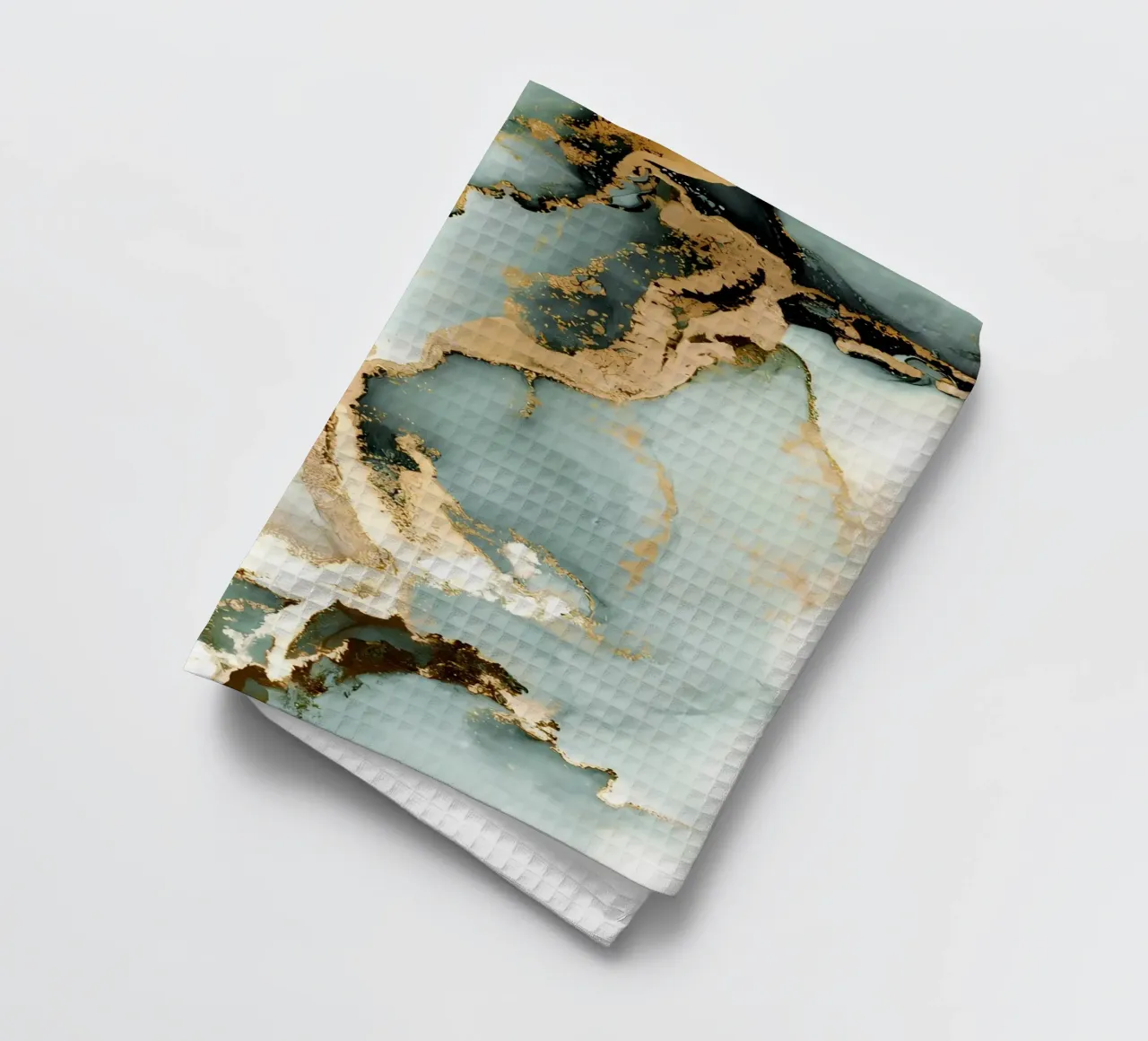 Marbre vert abstrait No2 torchon de mitaco