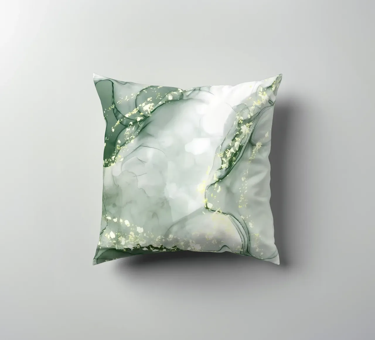 Abstract Green Marble No3 decorative cushion by mitaco