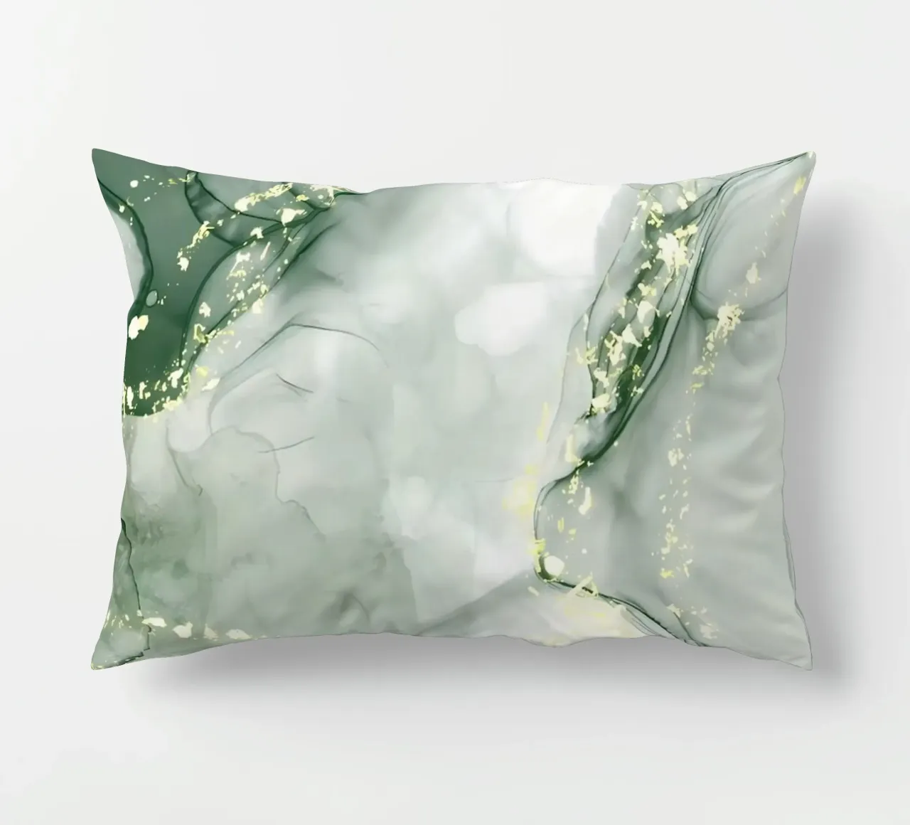 Abstract Green Marble No3 decorative cushion by mitaco
