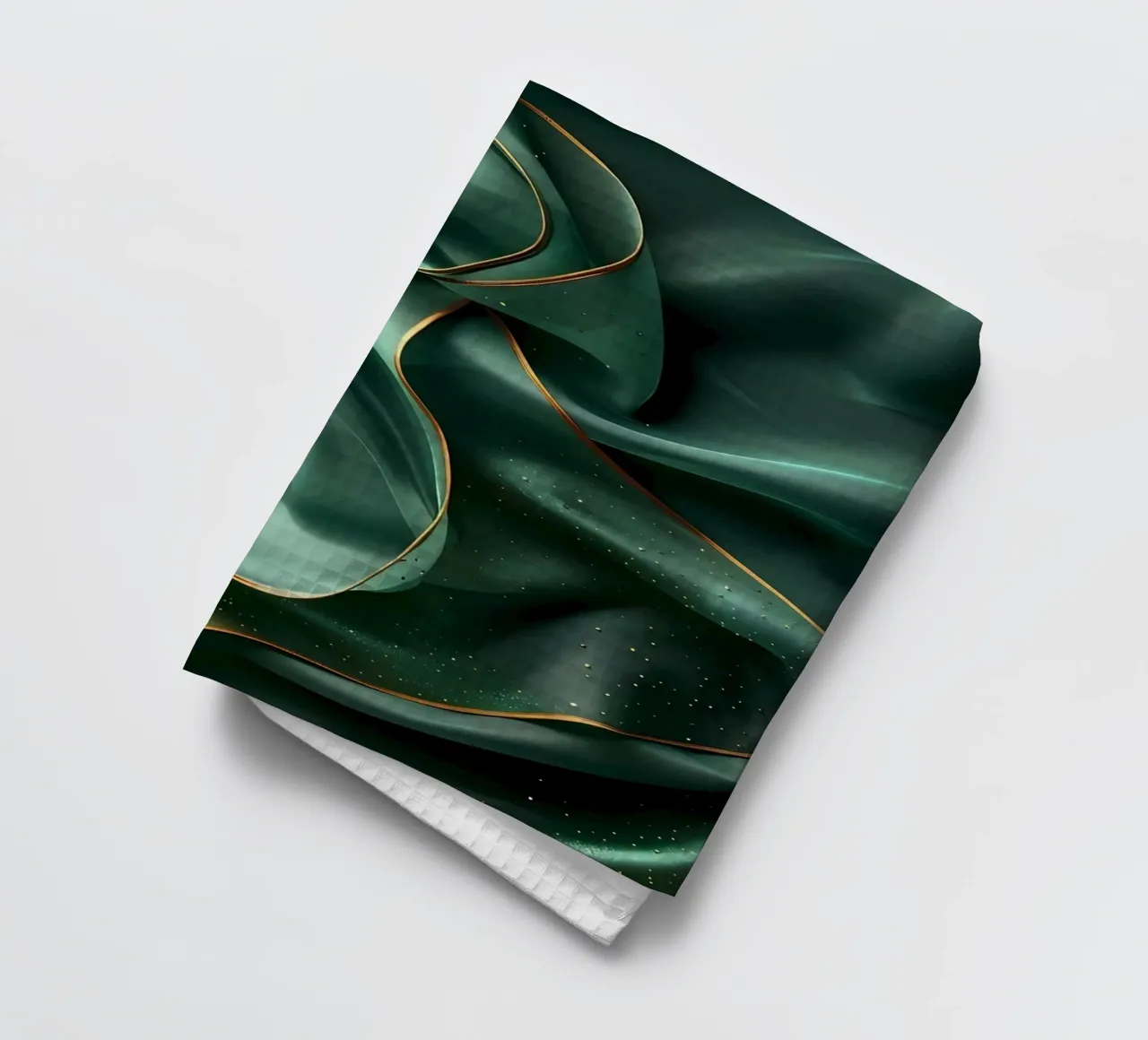 Marbre vert abstrait No4 torchon de mitaco