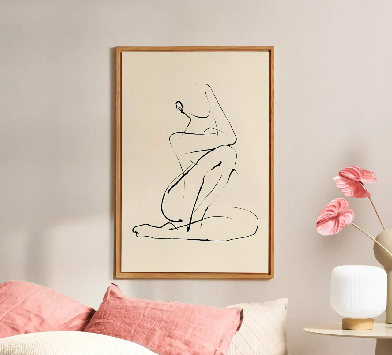 Line art femminile pannello forex da Manhmai