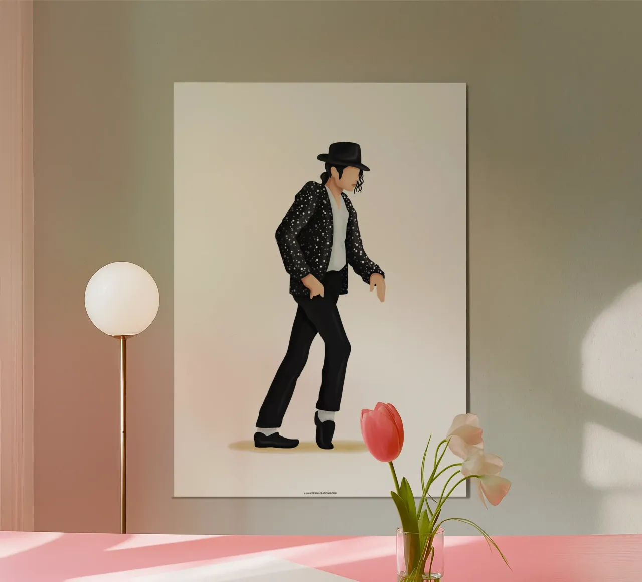 Moonwalk poster con telaio in legno da Nour Tohme