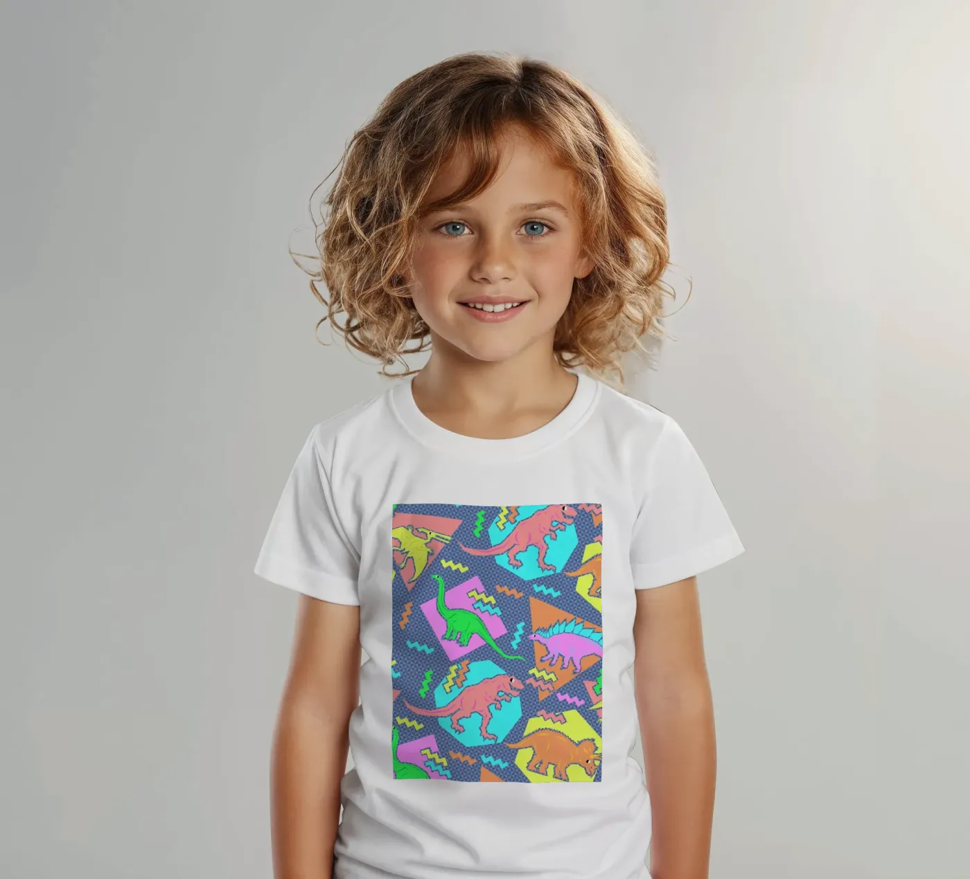90's Dinosaur Pattern t-shirt bambini da Chobopop