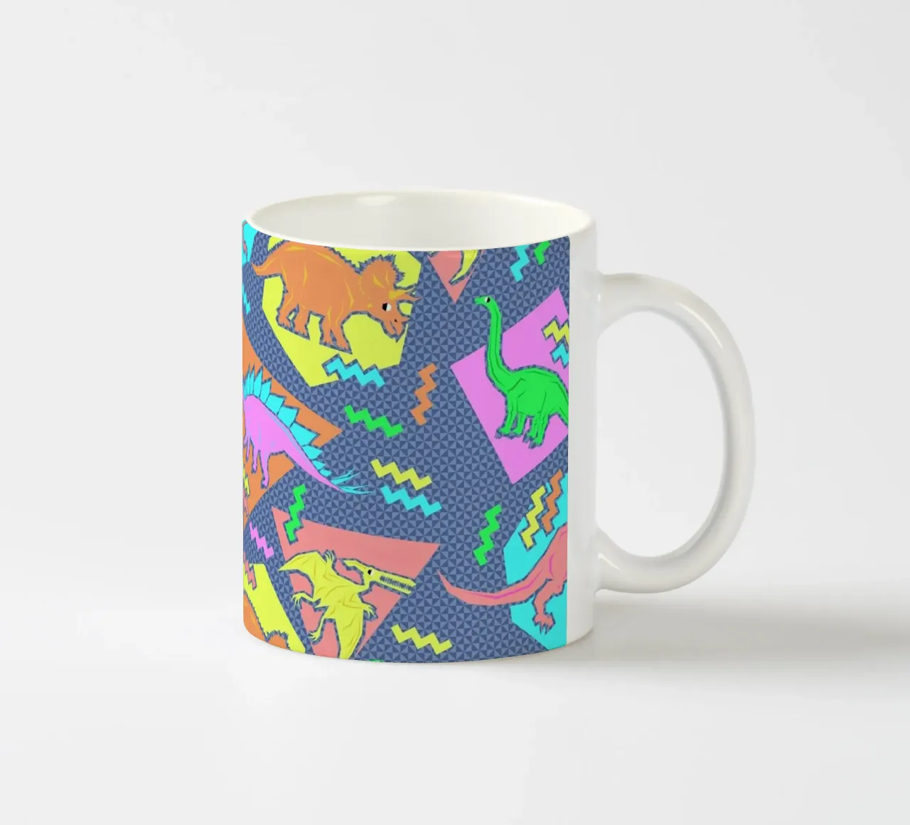 90's Dinosaur Pattern ceramic mug by Chobopop