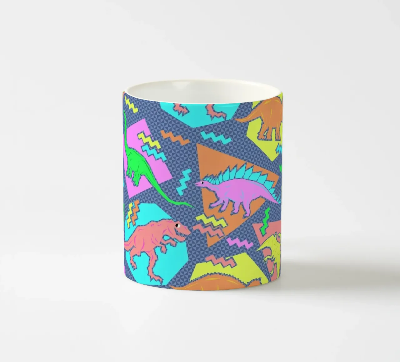 90's Dinosaur Pattern ceramic mug by Chobopop