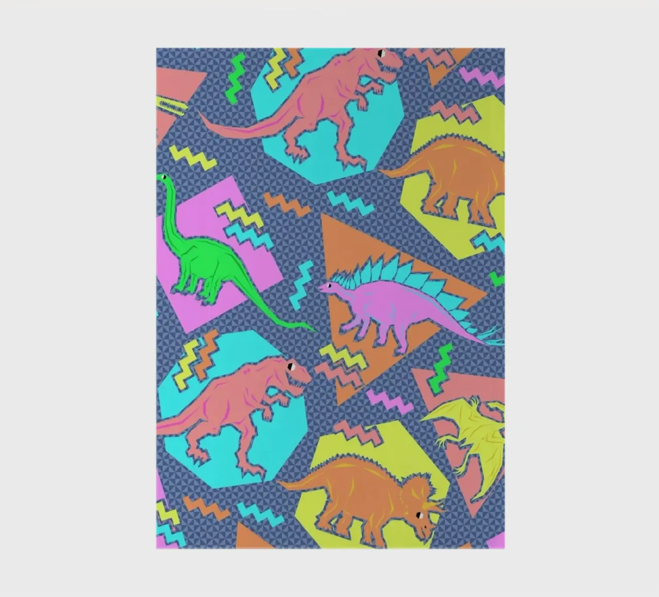 90's Dinosaur Pattern notebook by Chobopop