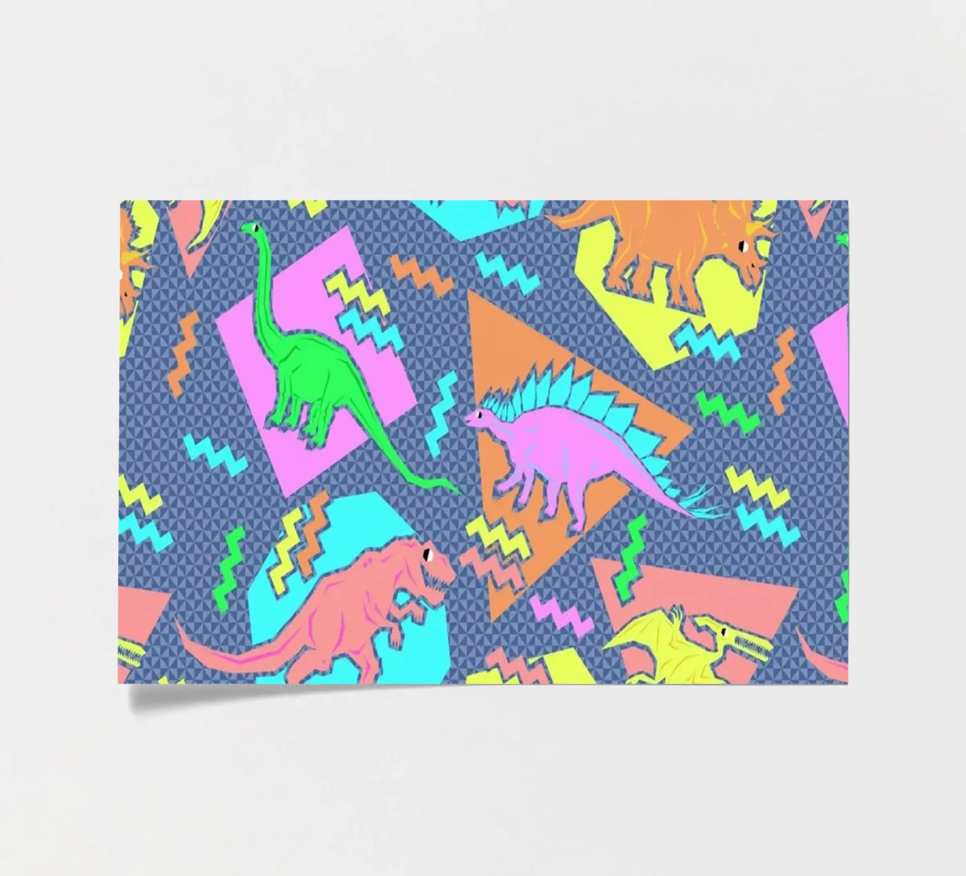 90's Dinosaur Pattern stickervel van Chobopop