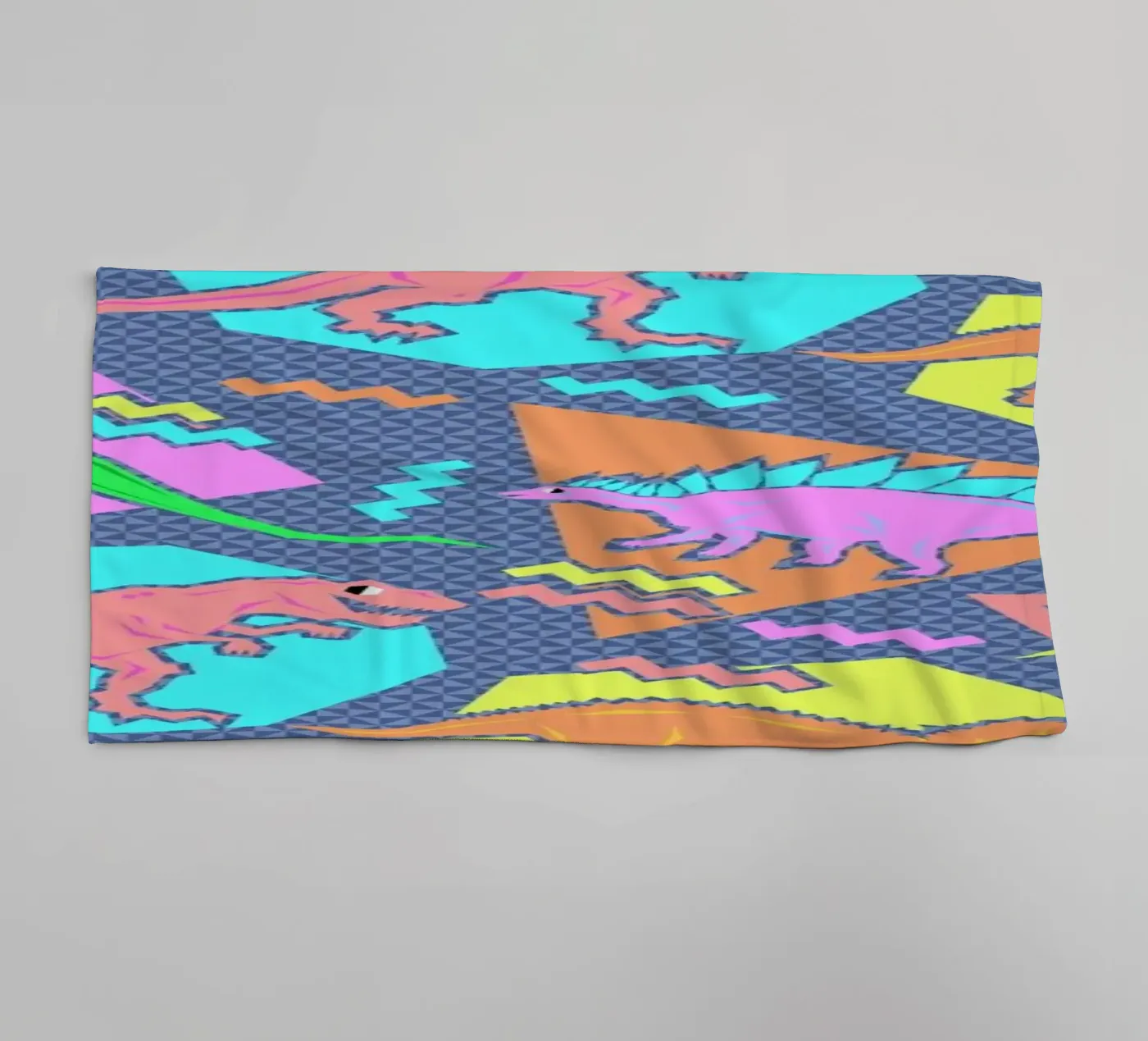 90's Dinosaur Pattern badhanddoek van Chobopop