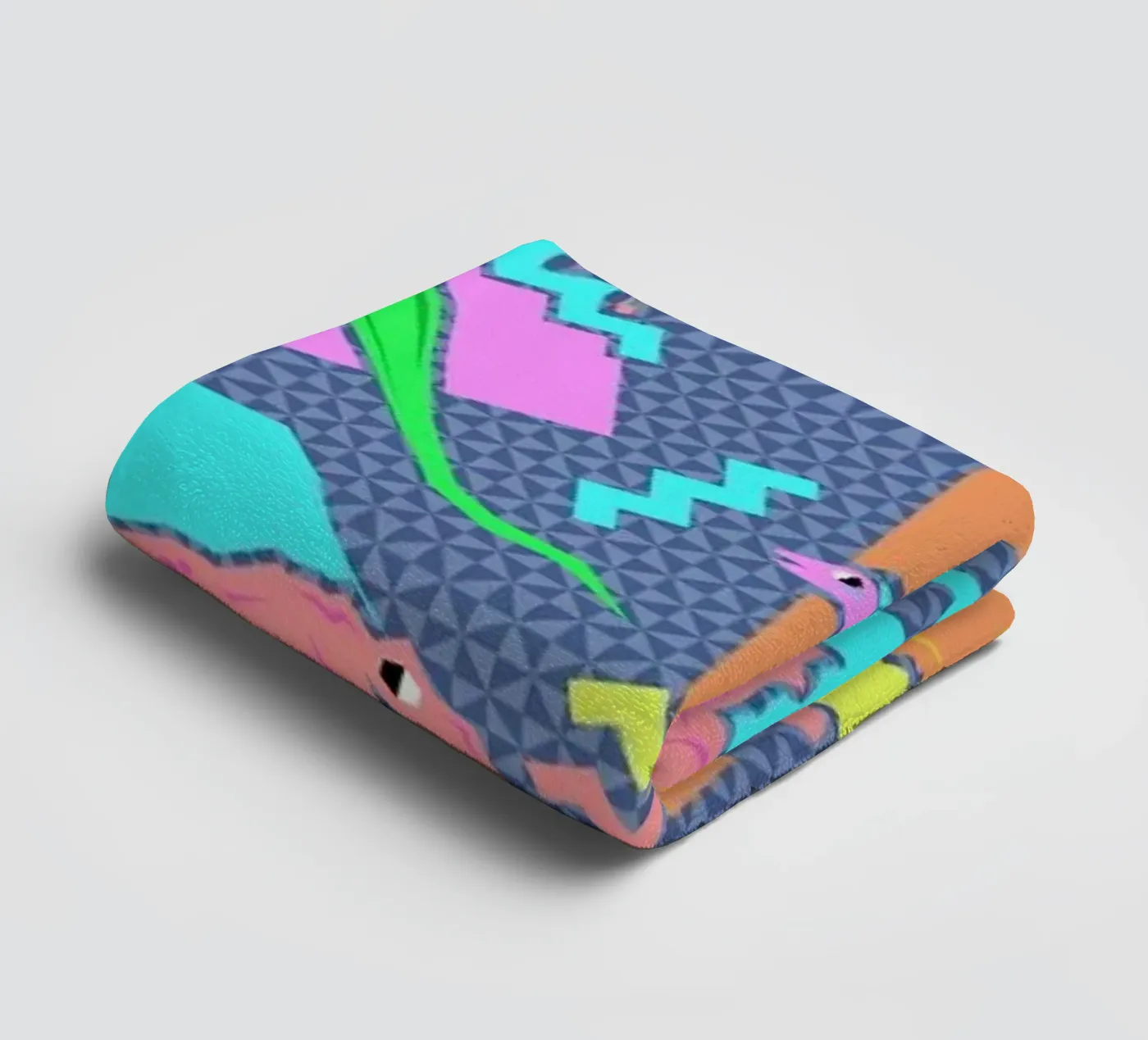 90's Dinosaur Pattern badhanddoek van Chobopop