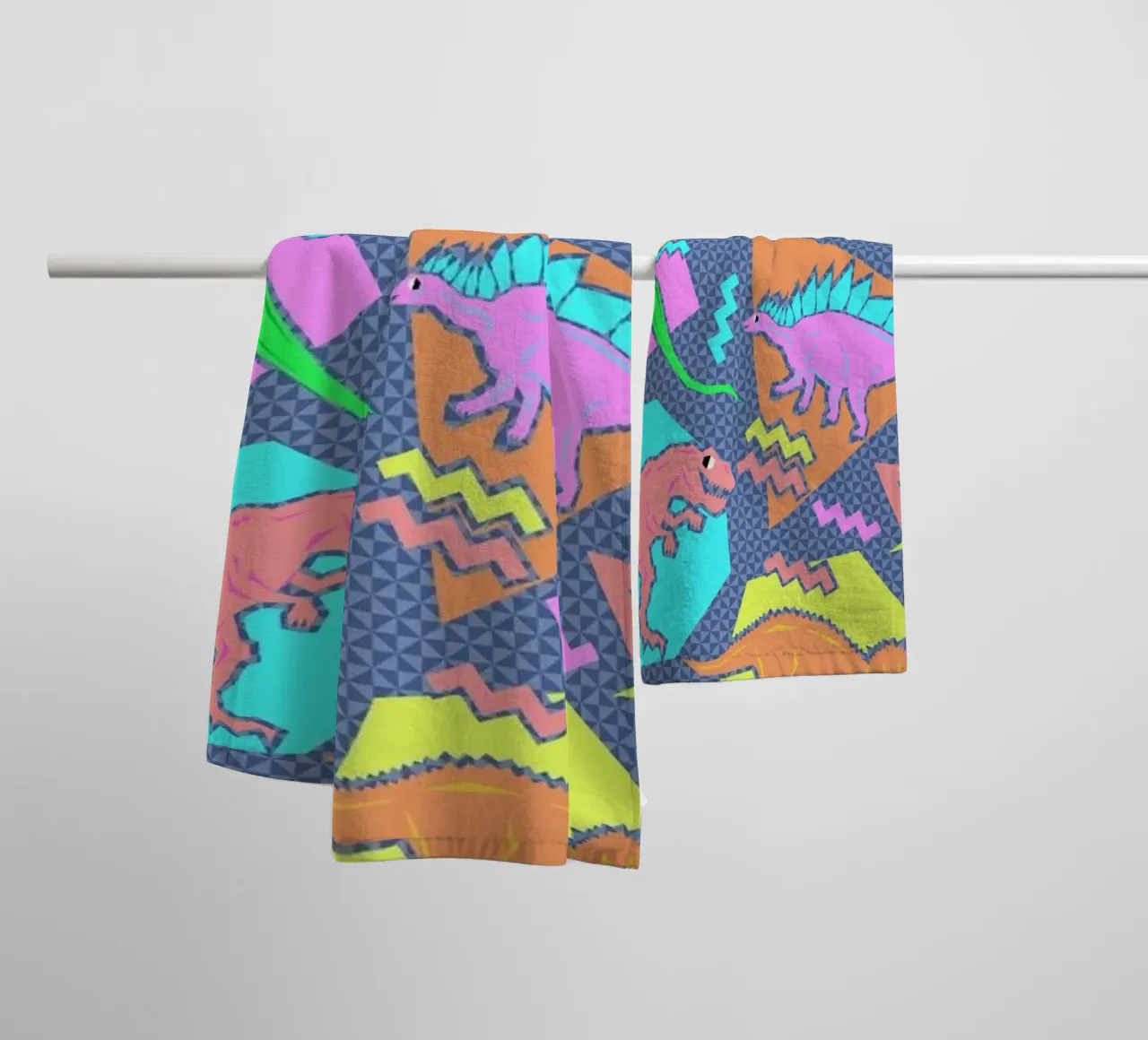 90's Dinosaur Pattern asciugamano da bagno da Chobopop