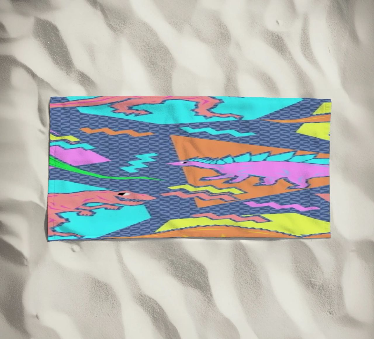 90's Dinosaur Pattern serviette de plage de Chobopop