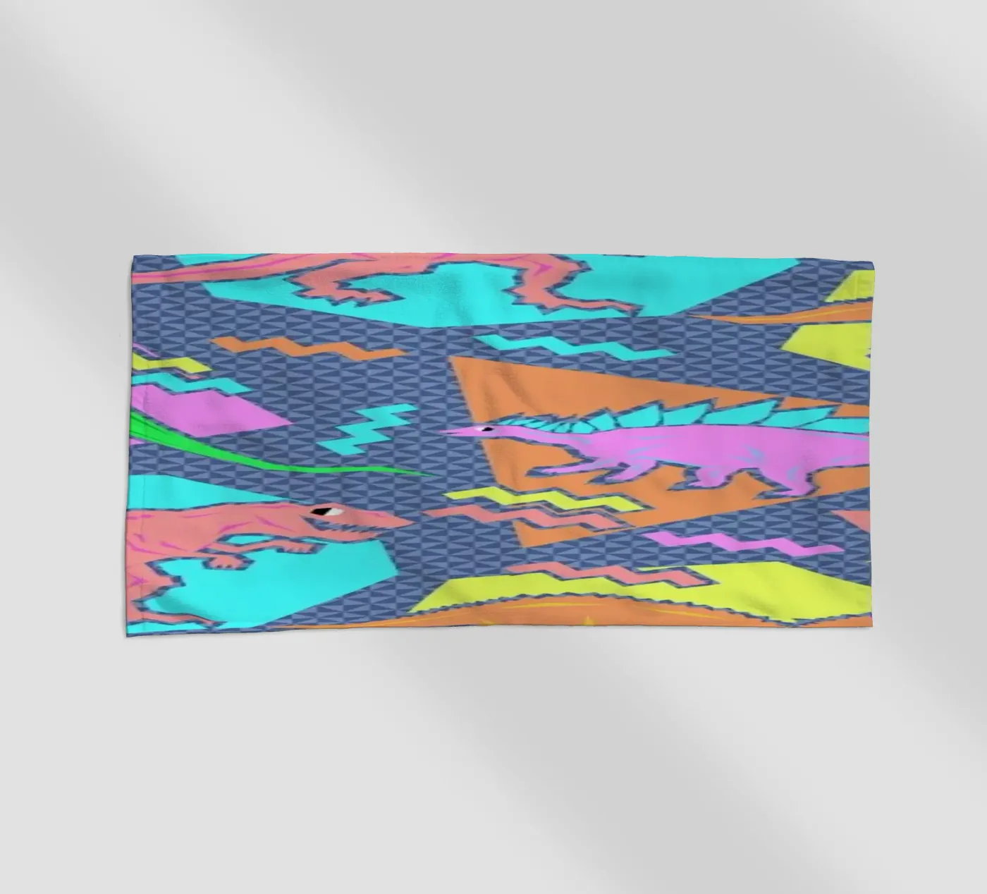 90's Dinosaur Pattern beach towel by Chobopop
