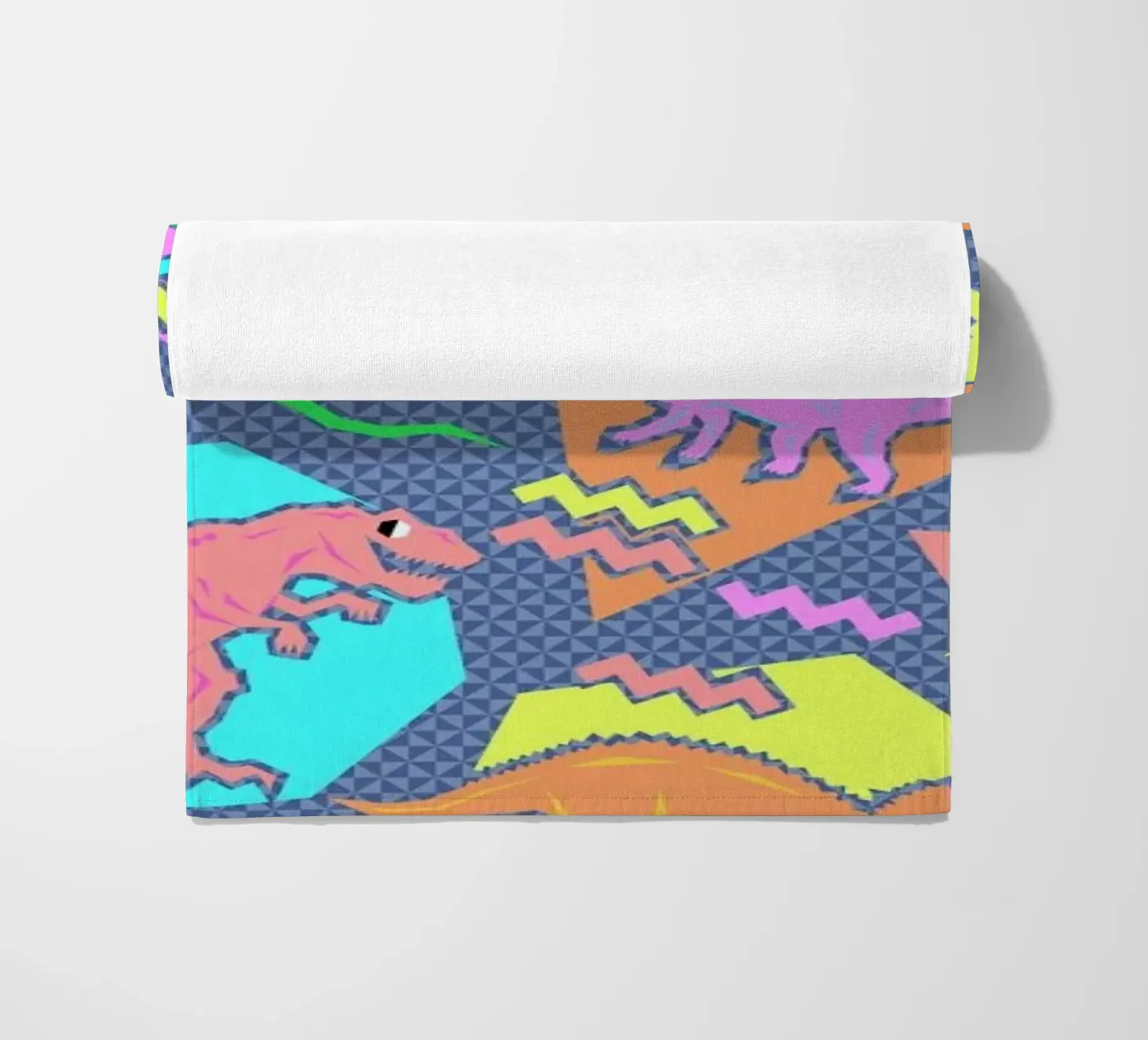 90's Dinosaur Pattern beach towel by Chobopop