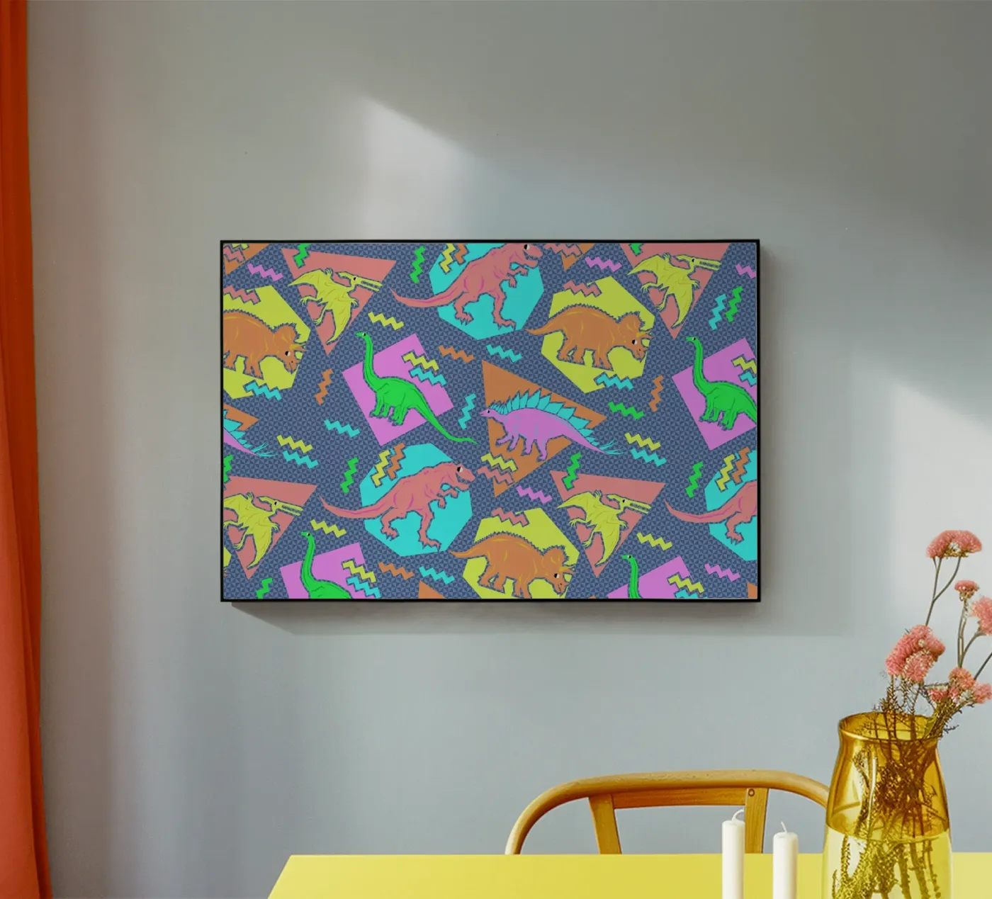 90's Dinosaur Pattern plexiglas de Chobopop