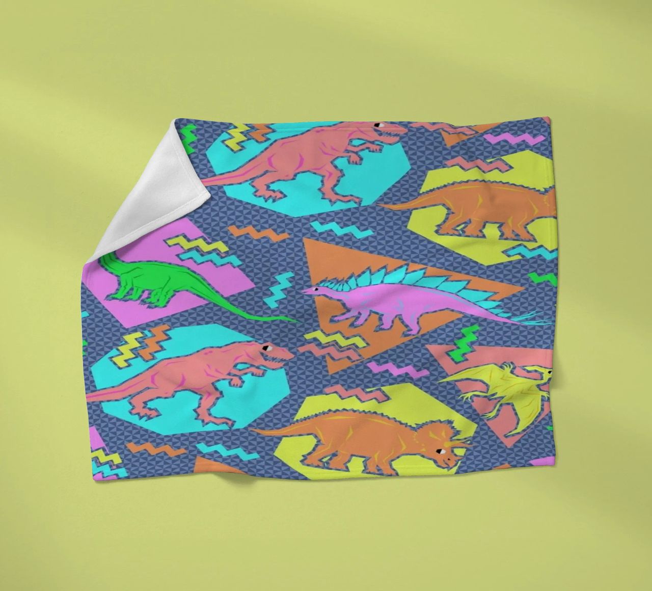 90's Dinosaur Pattern coperta in pile da Chobopop