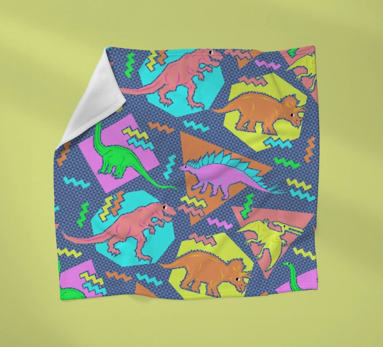 90's Dinosaur Pattern coperta in pile da Chobopop