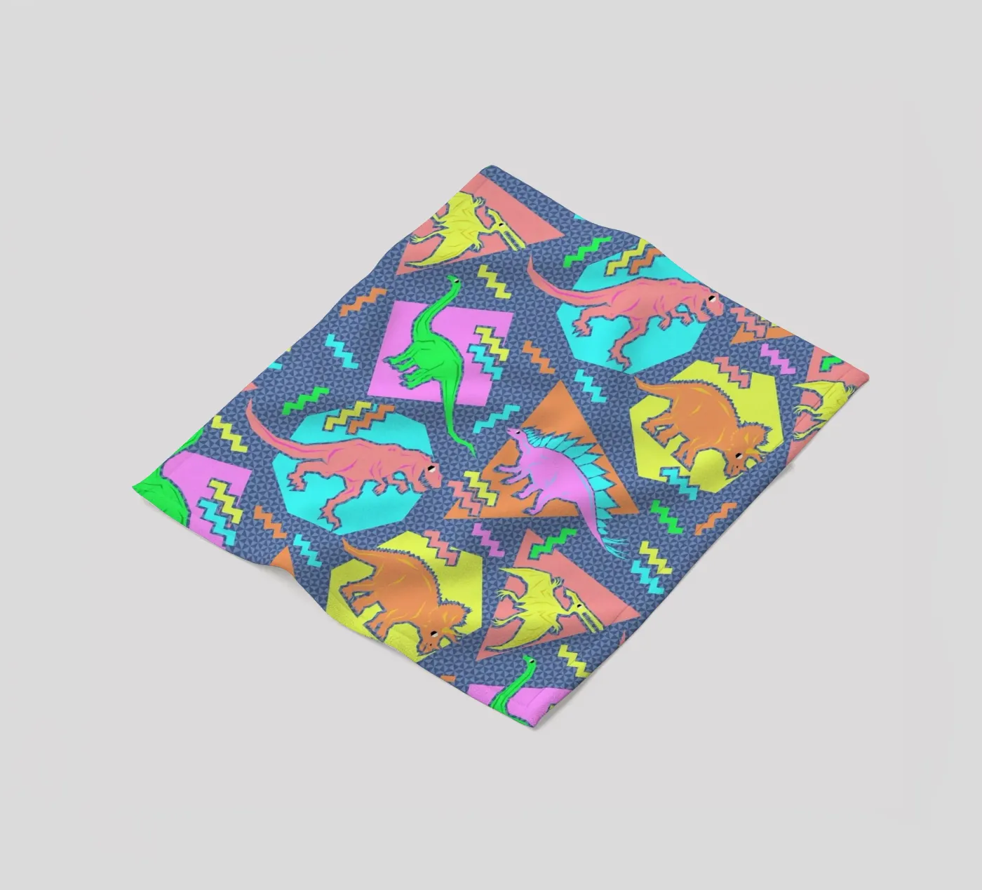 90's Dinosaur Pattern fleece blanket by Chobopop