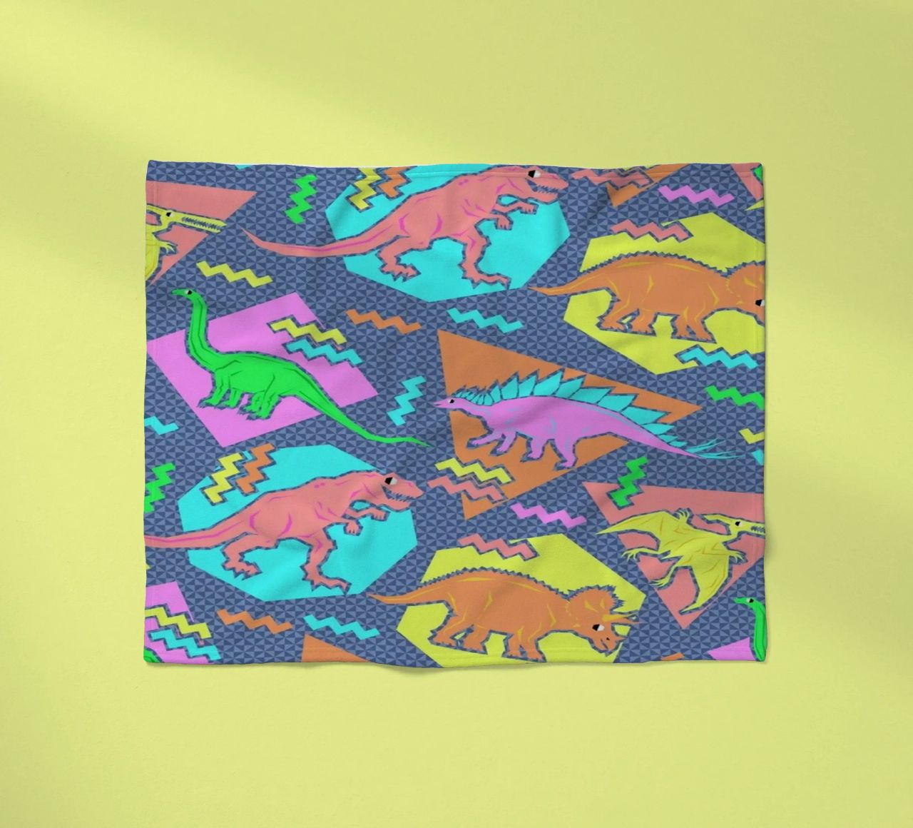 90's Dinosaur Pattern coperta in pile da Chobopop
